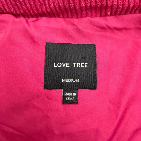 LOVE TREE Pink Corduroy Puffer Vest M#corduroy#barbiepink#vest#fallweather - Picture 4 of 4